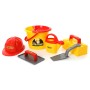 attrezzi da costruzione con casco